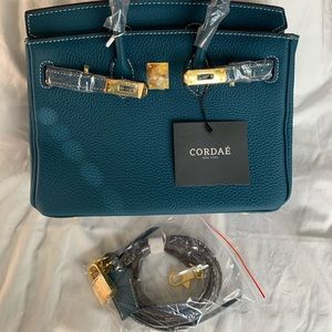 Brand New/ Cordae Handbag 30cm/ Aqua with strap NWT